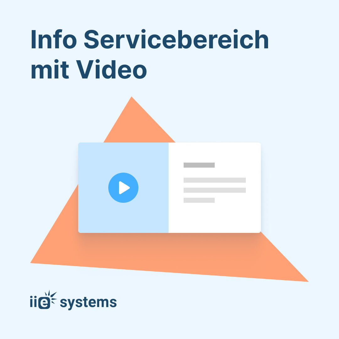 Info Servicebereich mit Video