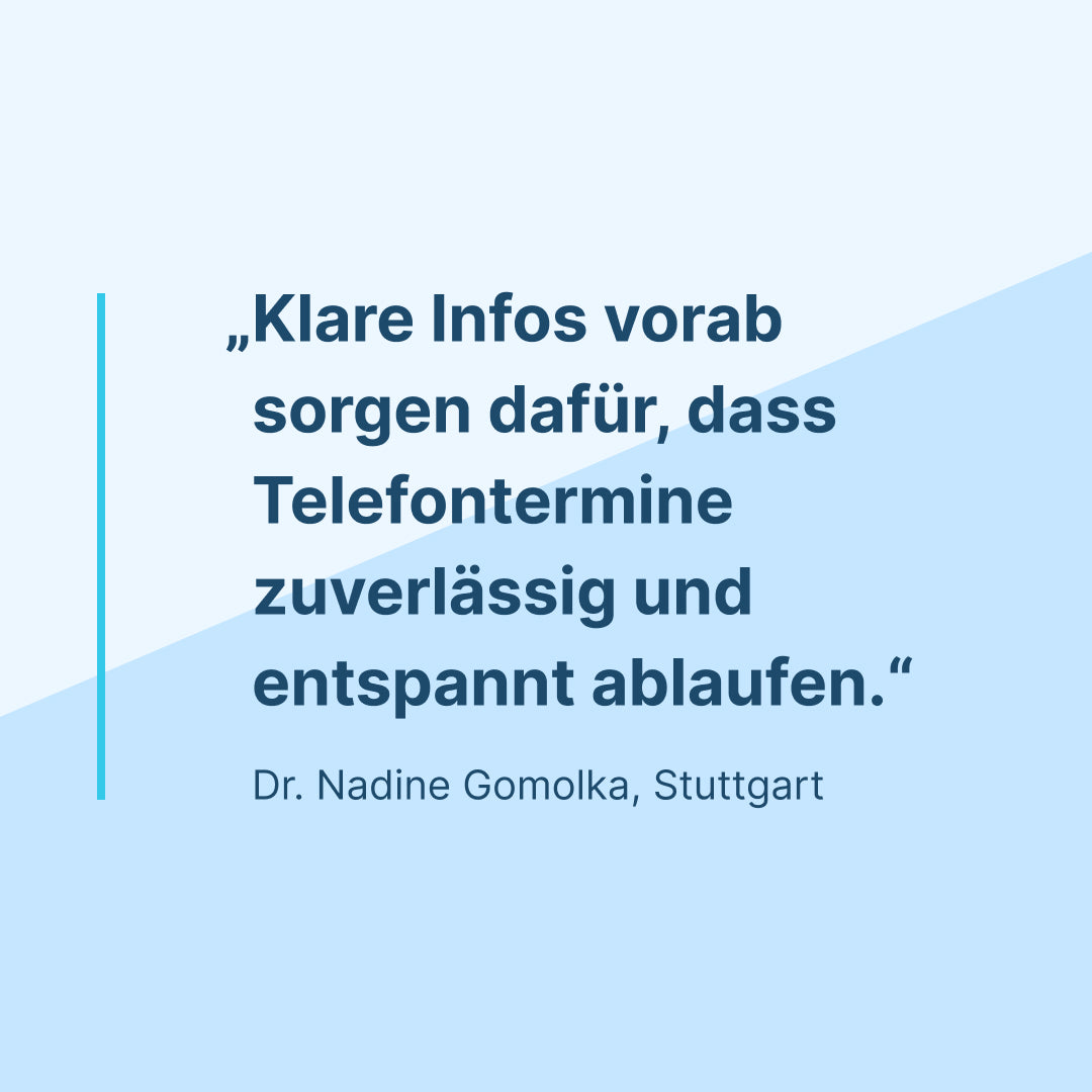 Terminbestätigung Telefontermin