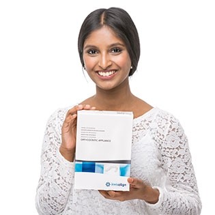 Invisalign Schienen eingesetzt