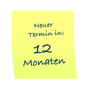 Wiedervorstellungstermin nach 12 Monaten